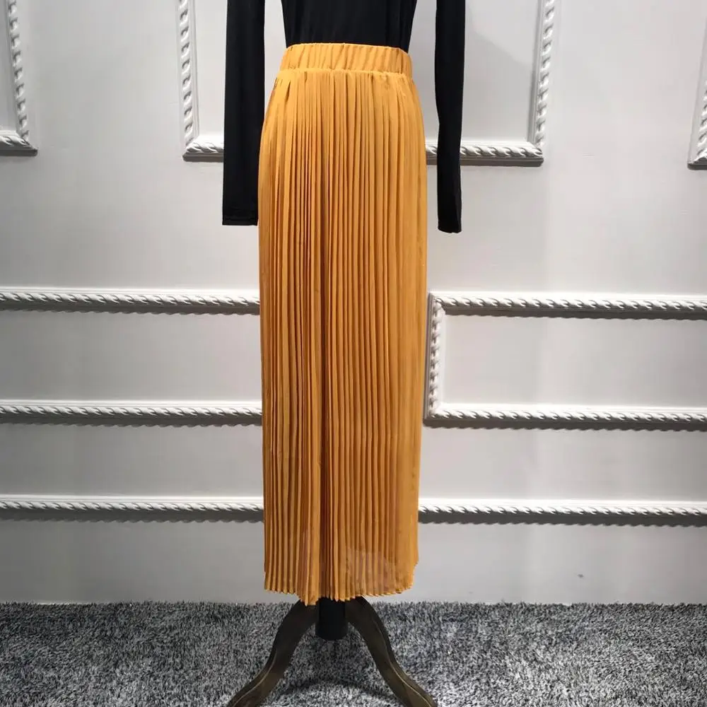fashion muslim fashion Women Skirts Summer Pleated Long dress Skirt For Muslims