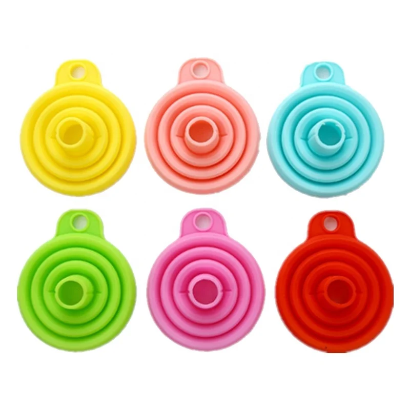 Amazon hot sale  silicone folding funnel kitchen appliances  portable collapsible Silicone Oil Funnel