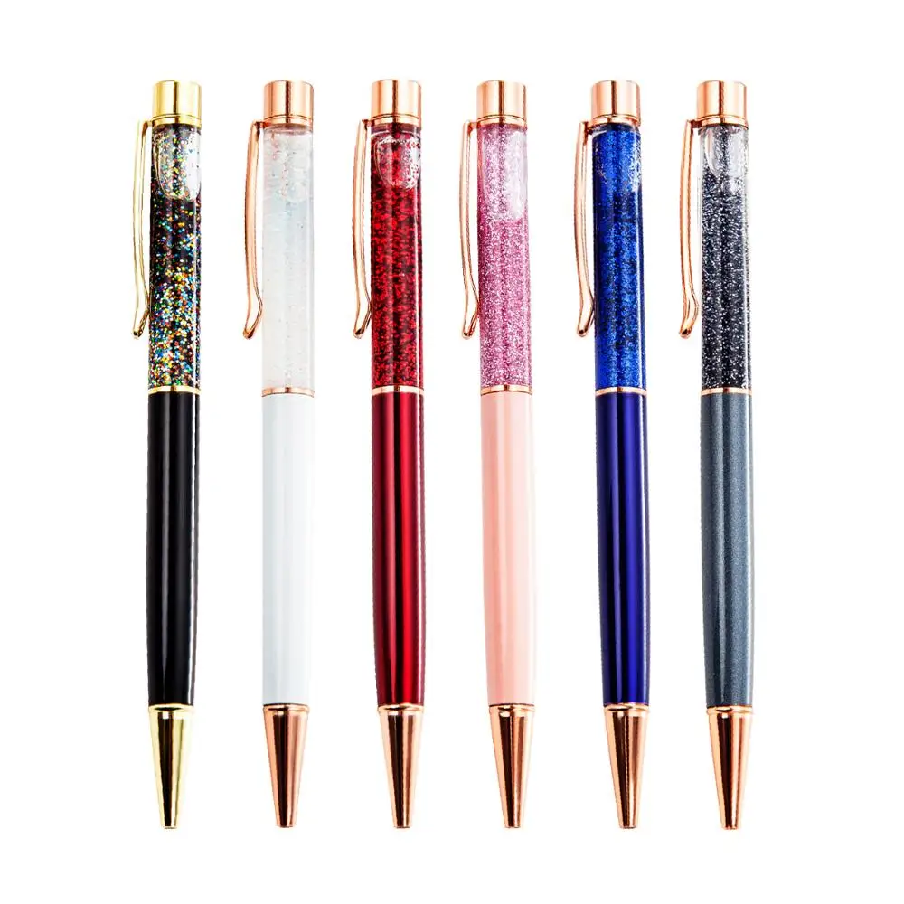 JH High Quality Fashion Floating Liquid Pen Luxury Glitter Floating Ballpoint Pen