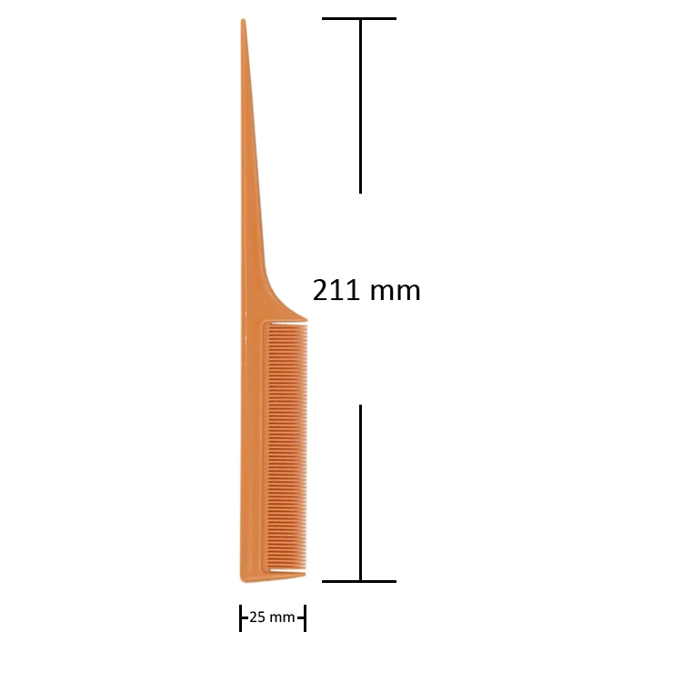 High quality salon Hairdressing tool Plastic comb with tail