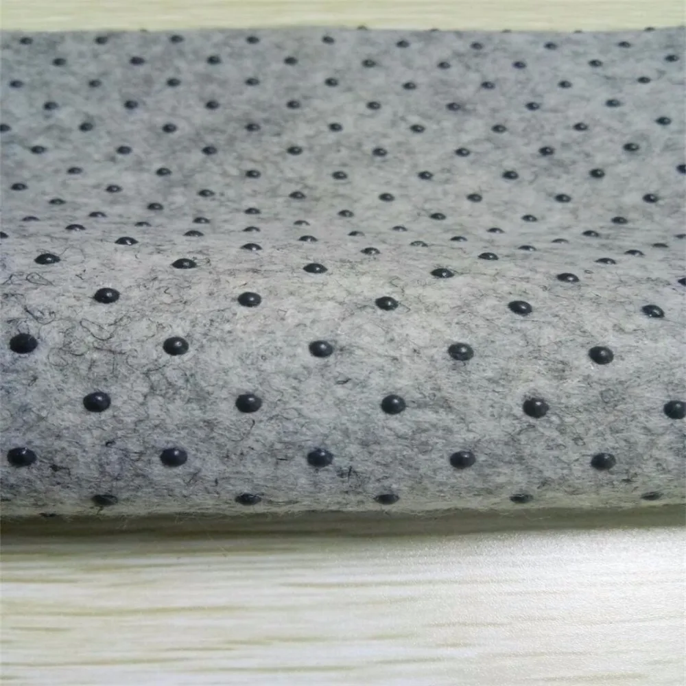 
Custom Non-Slip Felt Underlayment Fabric PVC Dots Coated anti slip Felt Fabric 