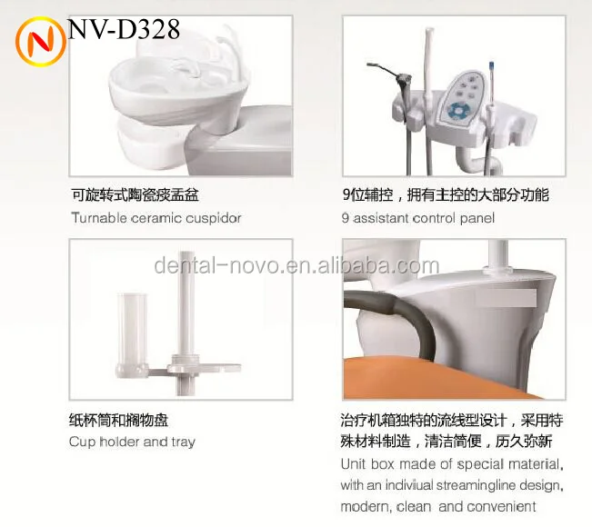 Dental equipment Orange color High Class Dental Unit With dental stool similar as yoshida dental chair unit