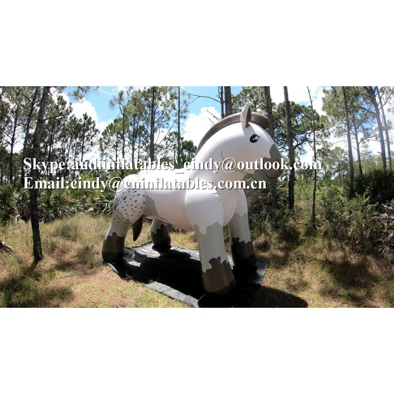 puffy paws inflatable draft horse decoration play inflatable animal toys for sale