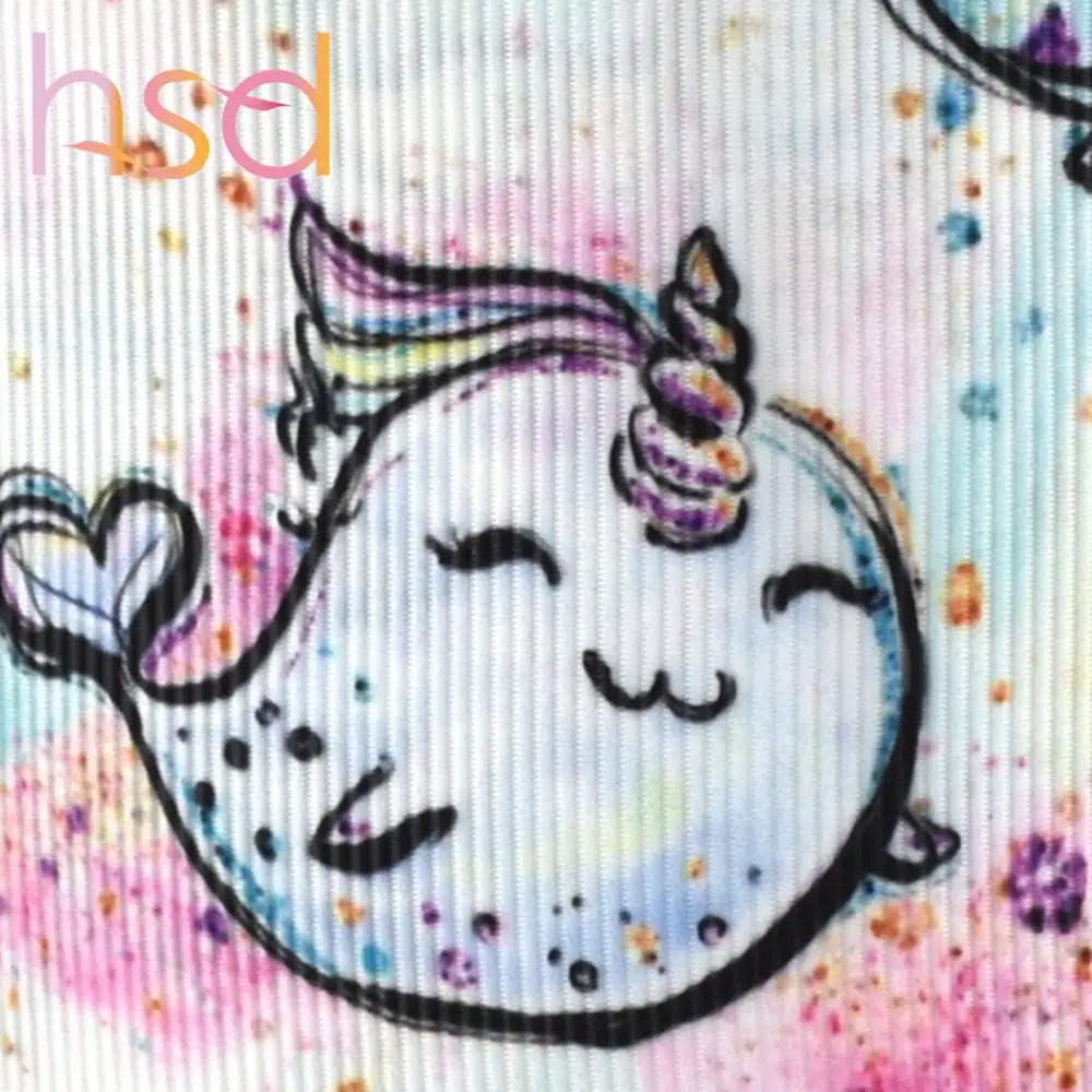 HSD ribbon heat transfer printed grosgrain ribbon ocean series ribbon for making bows