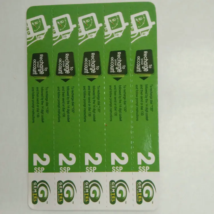 
teleocom scratch off recharge top up card 