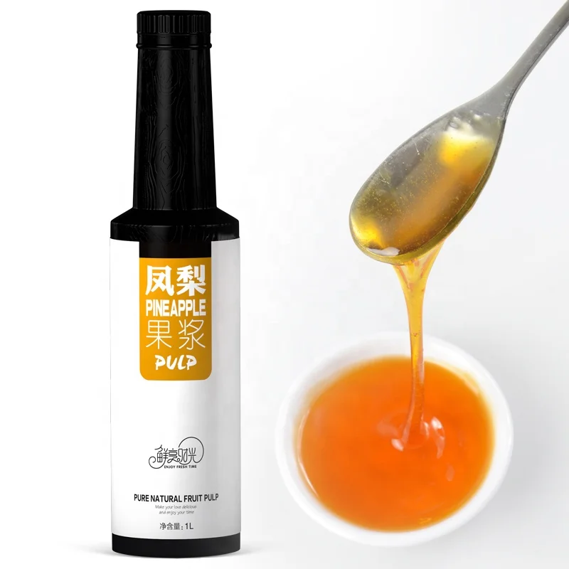 
Pineapple fruit juice raw juice concentrated juice 1L milk tea beverage shop commercial raw materials wholesale 