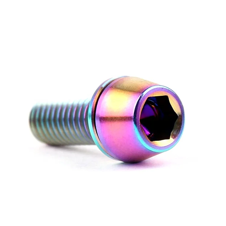 Colorful Titanium Metal Parts Bolts - Automobile Wheel Converted Titanium Bolts & Nuts - Roulded Car Bolts Wheel - Motorbike