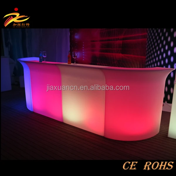 
Waterproof plastic color changing portable led bar furniture/corner led counter table from China 
