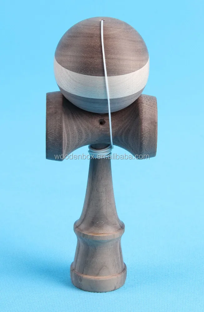 
Walnut stripe kendamas with maple ball 