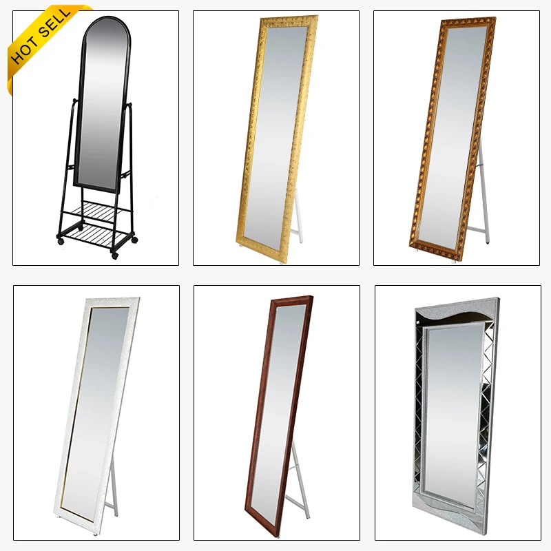 
Vintage style brown mdf pattern frame long mirror 