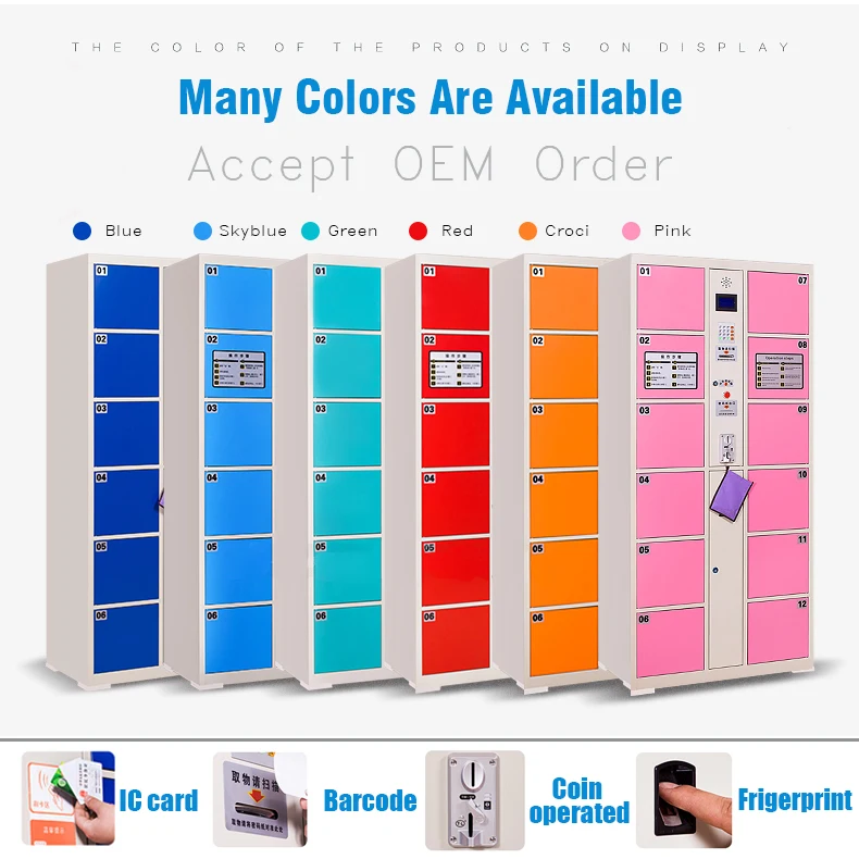
Public intelligent coin locker for supermarket / library/airport electronic wireless locker 