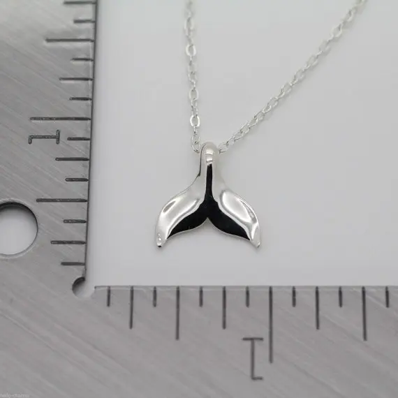 Necklace Sterling Silver Ocean Jewelry Whale Tail Charm S925 Necklace