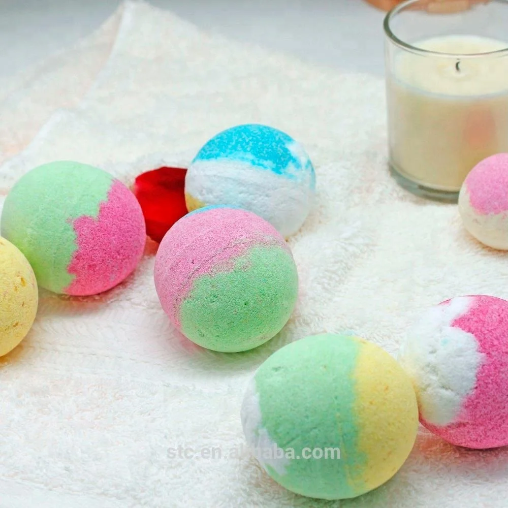 Natural colorful bubble shea butte gift set bath bomb for women