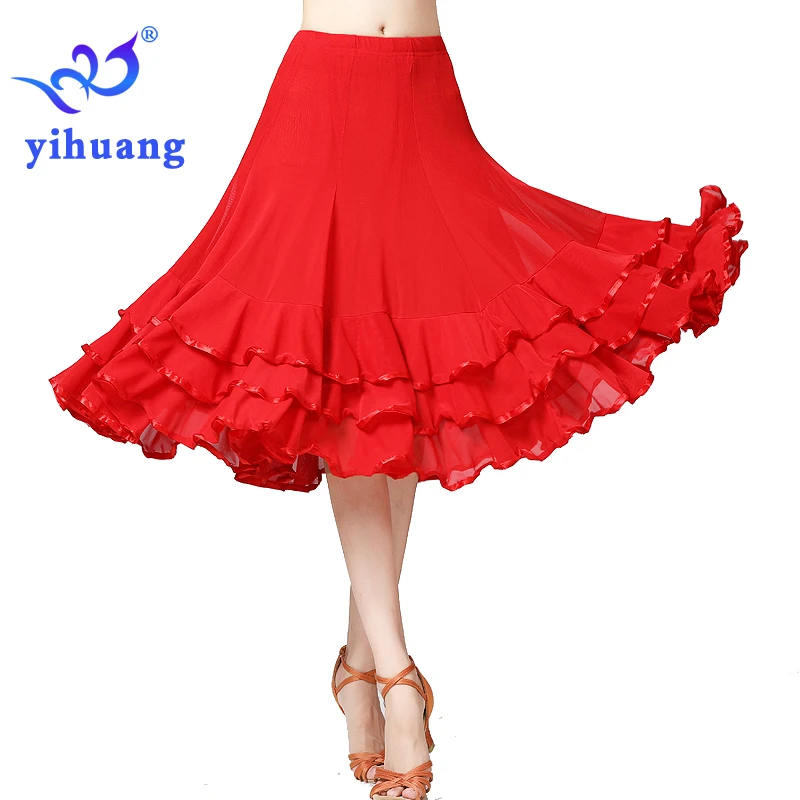 2019 New Style Ballroom Skirt Simple Practice Stage Dancing Skirt Women Waltz Ballroom Dress