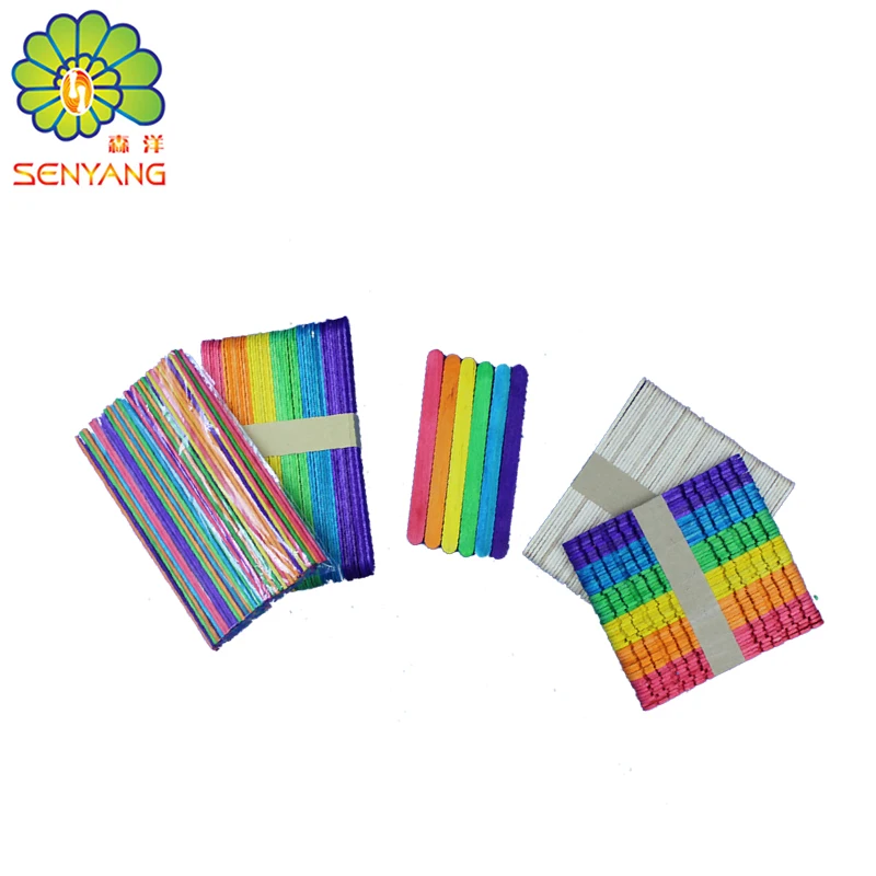 Деревянные круглые палочки для мороженого, сахара, палочки красочного типа