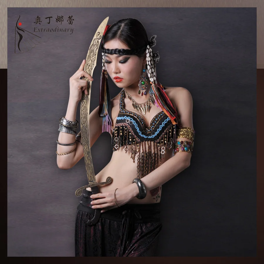 2 pcs Coins Bra Harem Tribal Pants Belly Dancing Clothing