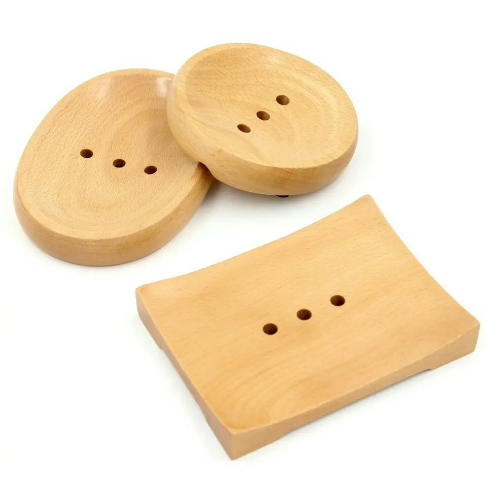 
WB200-29 Customized Beech Wood Soap Holder Bath Shower Back Plates 