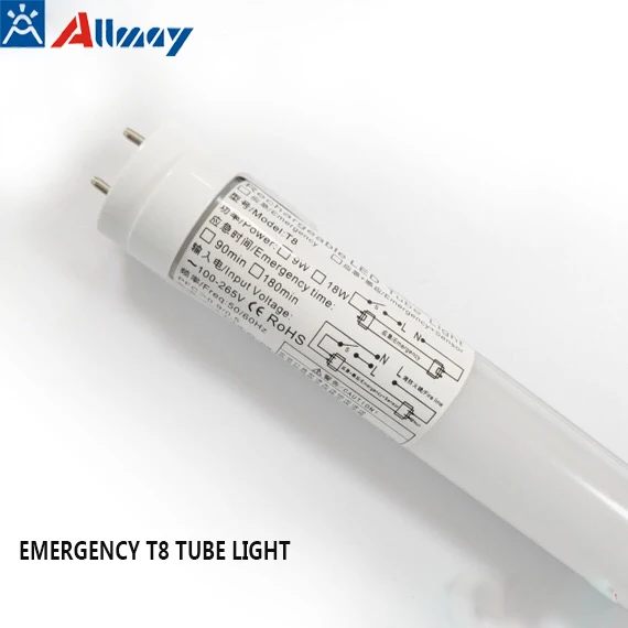2ft 600mm 9W battery powered led tube lights G13 single ended rechargeable tube light for factory Carpark Warehouse