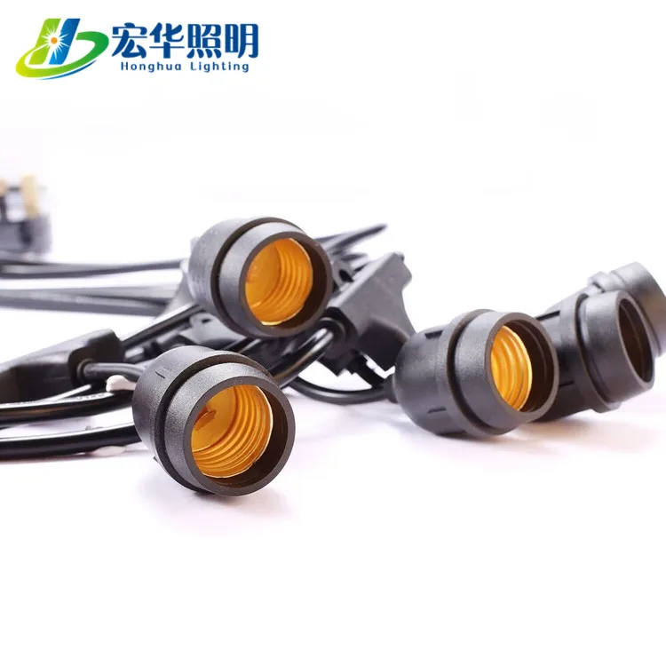 E26 E27 hanging sockets weatherproof patio vintage festoon party string light bulb