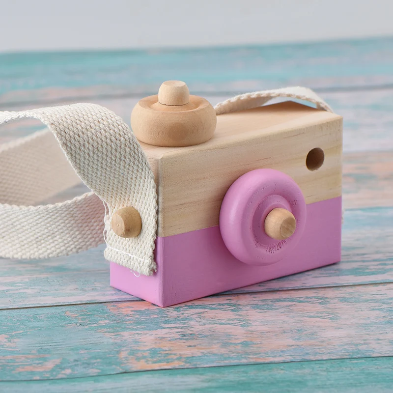 Free Shipping New Products new hottest girls favorite pink wooden toy camera for toddlers