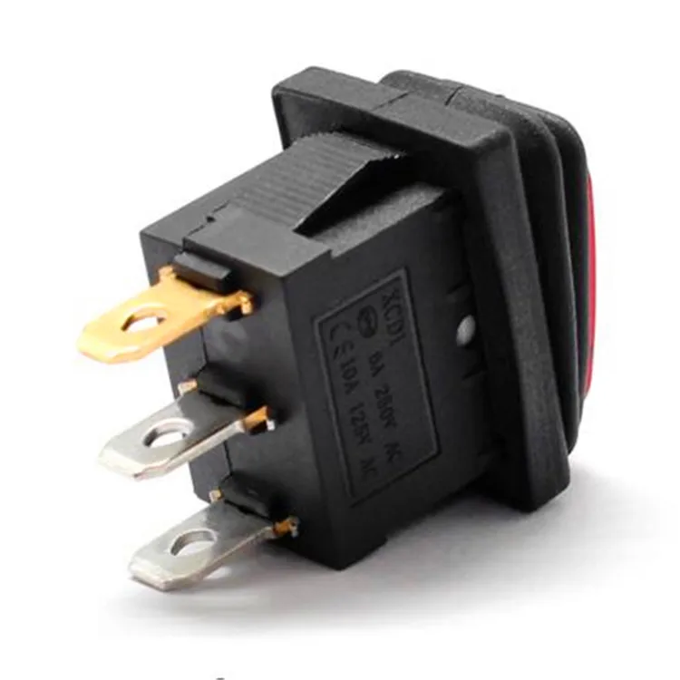 KCD1 16x22mm Waterproof Automotive 12V Rocker Toggle Switch