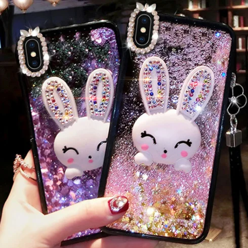 
Fashion Flowing Liquid Floating Sparkle Glitter Soft Back Case Cover For Apple Iphone X XS/XR/XS MAX case 
