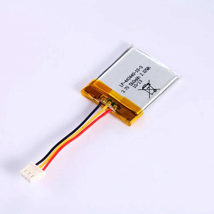 high discharge rate lipo 3.7V 560mAh LP-443440 0.2C lithium ion polymer battery pack for Consumer Electronics