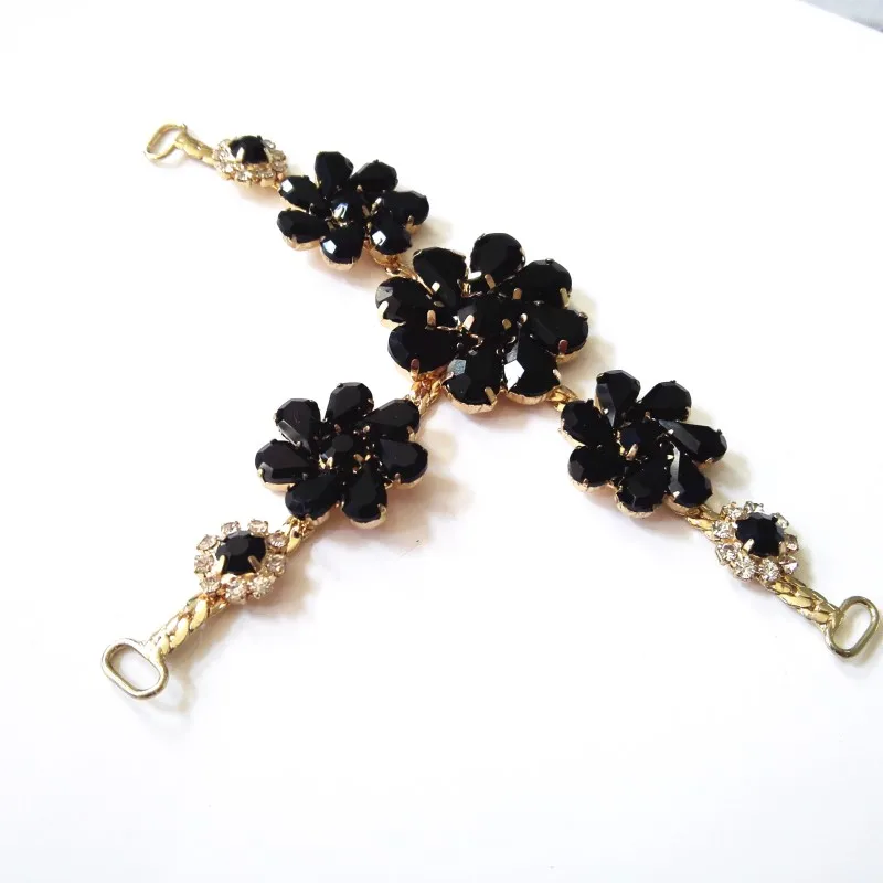 Newest Flower Acrylic Rhinestone Shoes Accessories Decoration