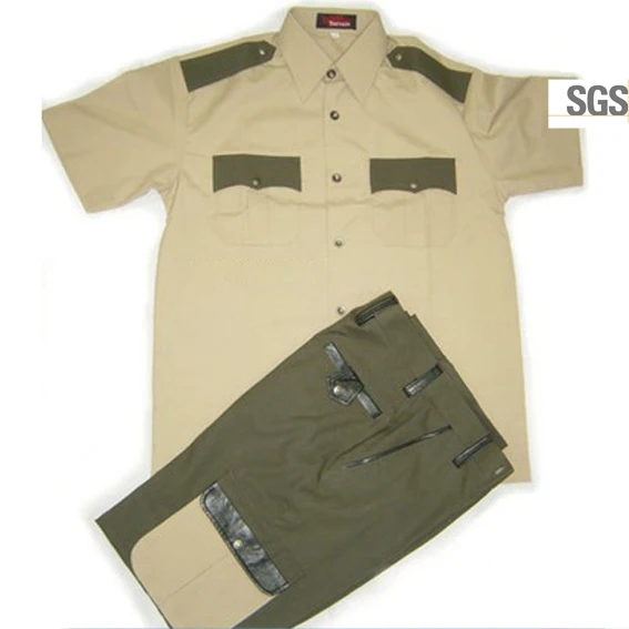 Летняя рубашка с коротким рукавом охранная форма индивидуальная хаки Защитная рубашки