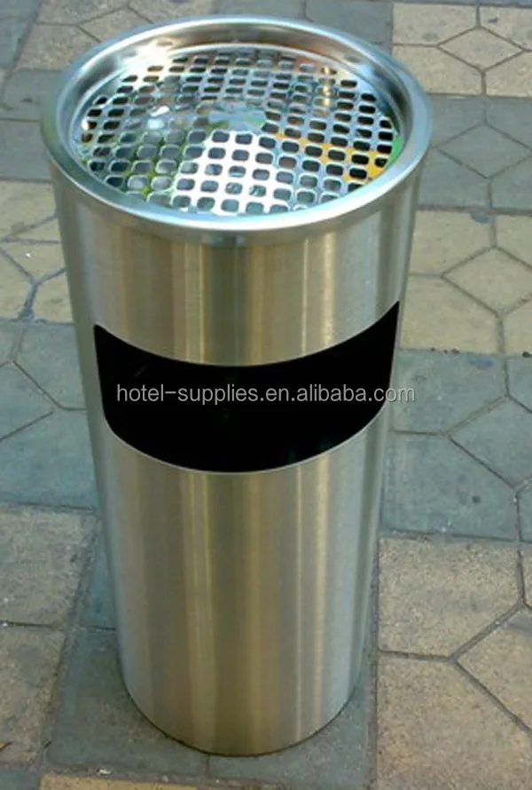 hotel stainless steel floor ashtray
