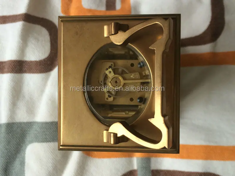 Imitated  18s French Gilt brass Cased White Porcelain Dial 8 Day Repeater Mechanical Movement Carriage Travelling  clock / watch