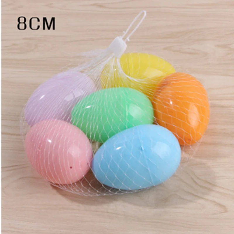 8cm Easter Duck Eggs for Kids DIY Plastic Manual Open Capsule Eggshell Kindergarten Christmas Ball & Tree Decorations