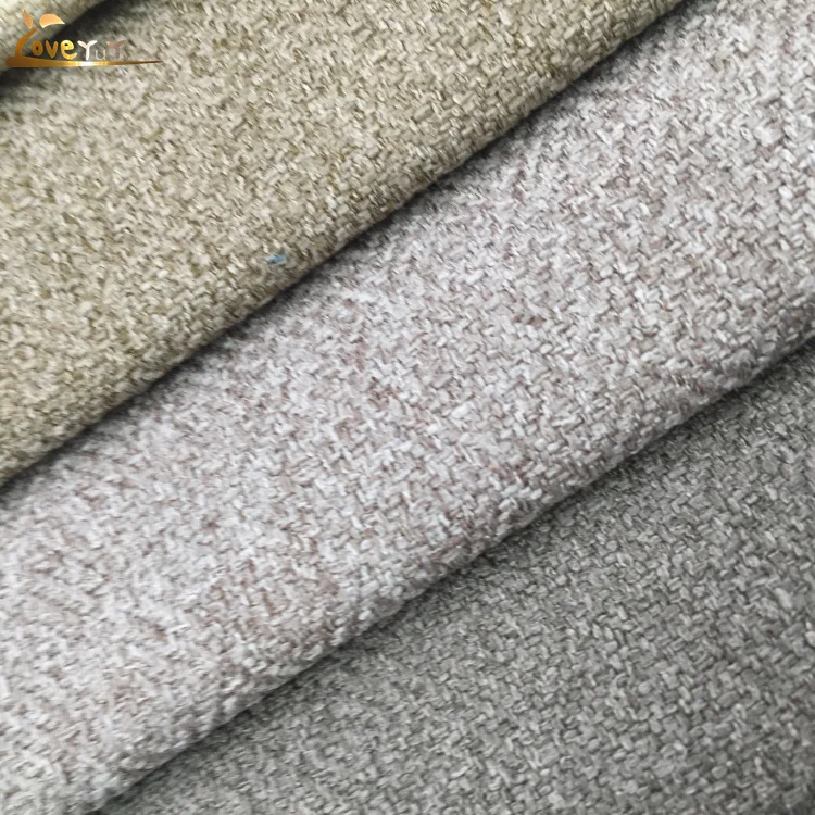 Upholstery Soft Sofa 100%polyester Faux Linen Look Fabric