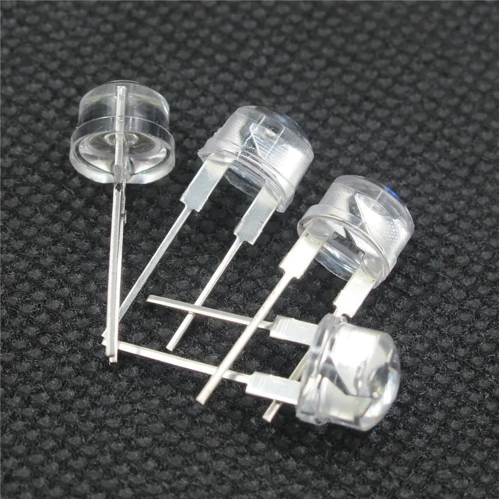 Super Bright 8mm Straw Hat Diode 0.25w 0.5W White Light 120 Degrees LED Lamp to DIp Chip Led