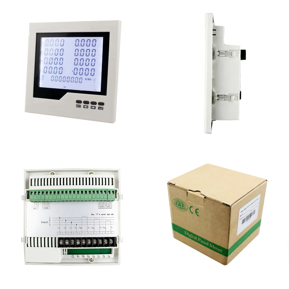  160*160mm ME-3D9Y LED Display AC Three Phase Digital Multimeter Multifunction Energy Meter Support Transmitting Output