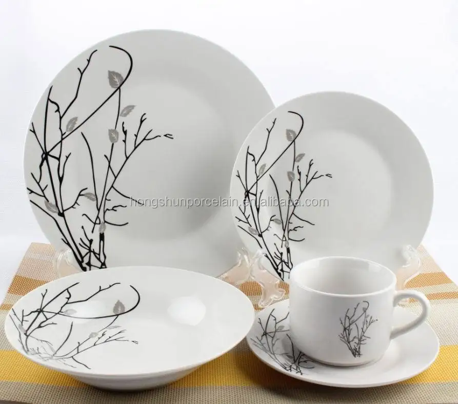 20pcs dubai wholesale market dinnerware sets , gold rim dinnerware