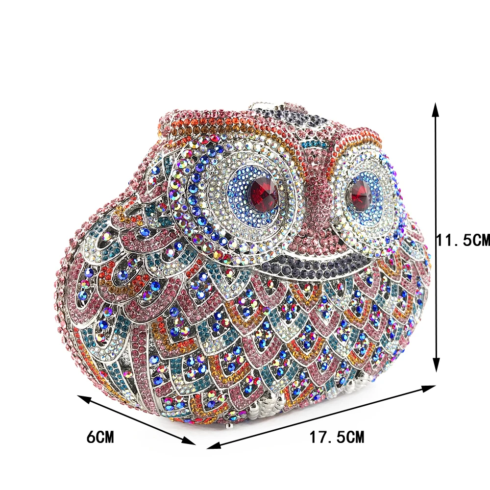 OC3927 вечерняя сумочка с изображением совы, модная вечерняя сумочка-клатч с изображением совы для дам