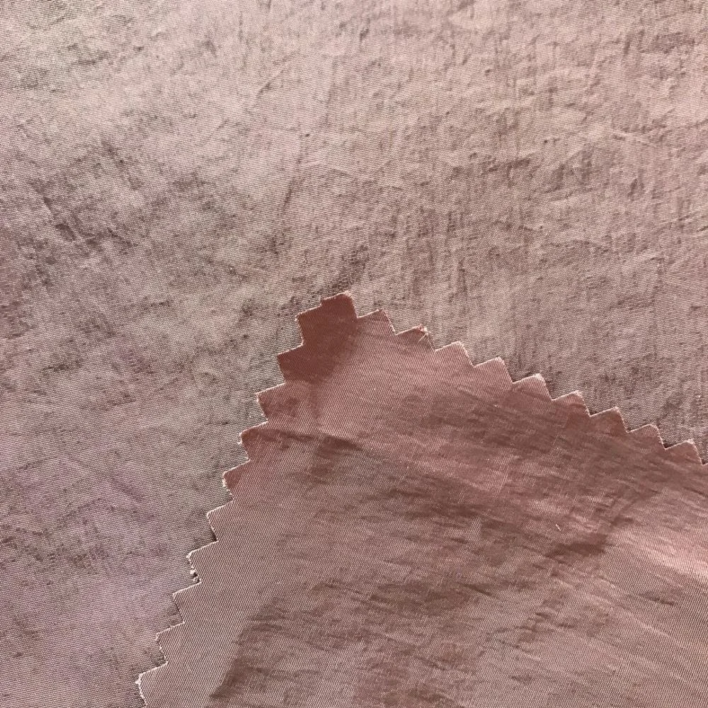 350T 75gsm crinkle crepe nylon taffeta down jacket fabric wholesale