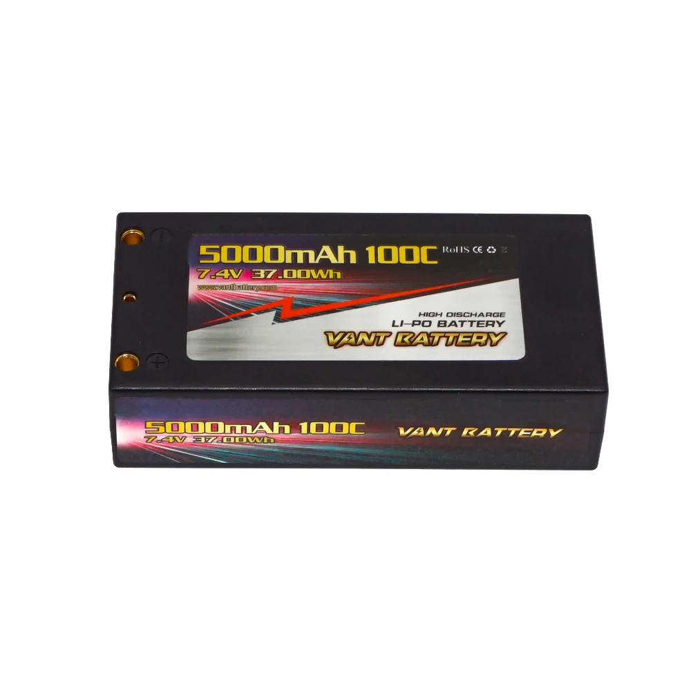 high end shorty lipo shorty pack rc lipo battery 2S 7.4V 100C 5000mah hard case for rc car (60799395021)