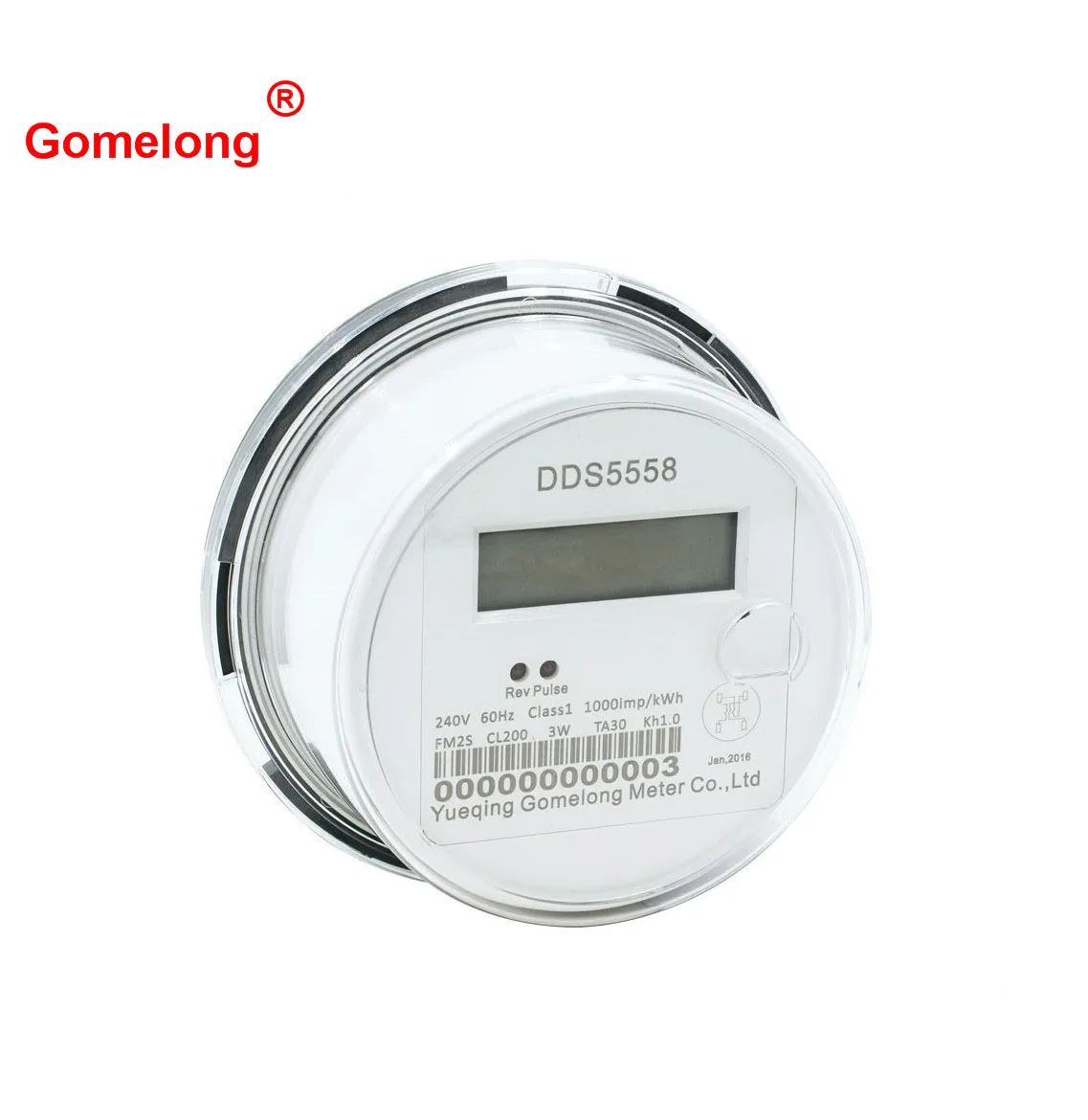 DDS5558 однофазный Электрический разъем-в гнездо/круглый Вт счетчик моточасов стандарт ANSI