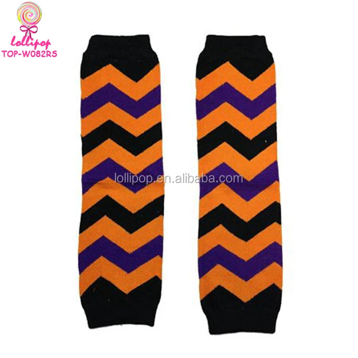 Halloween Gift Knit Candy Corn Stripes Leg Warmers For Baby Girl Boy Toddler Cozy Soft Leg Warmers Kneepads