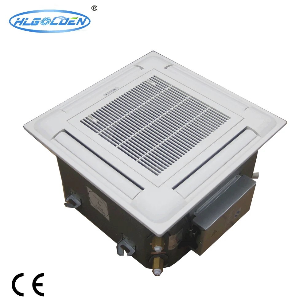 Chilled water 4 way ceiling type cassette fan coil unit price