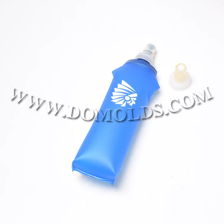 Top Quality Plastic Sport White Drinking Bottle Soft water flask running water bottle collapsible folding hydration flask