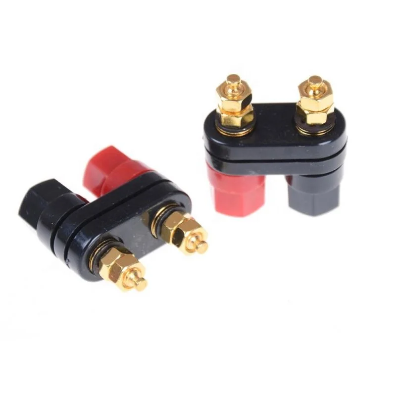 Double Gold-plated Terminal For 4 Mm Banana Plug Power Amplifier Speakers Dual Banana Female Plug