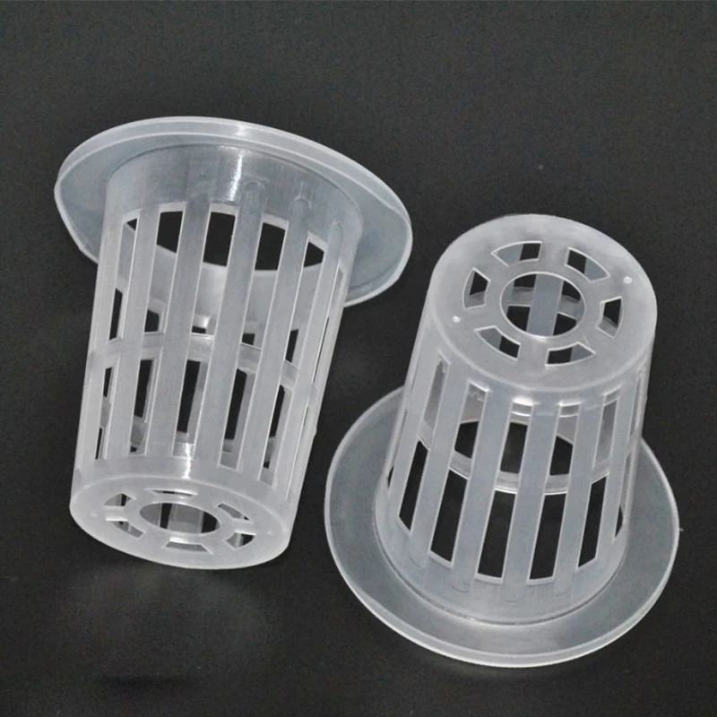 
10pcs 50*80mm Plastic hydroponic vegetable planting basket Soilless cultivation planting blue cup 