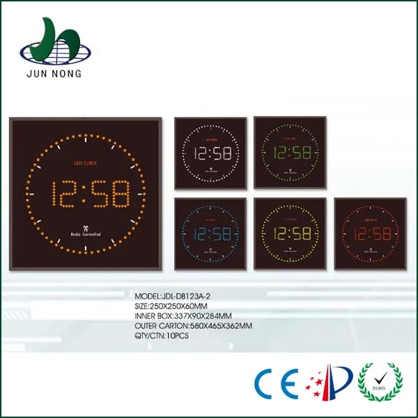 High quality oem service metal frame dot matrix led digital clock display with low price
