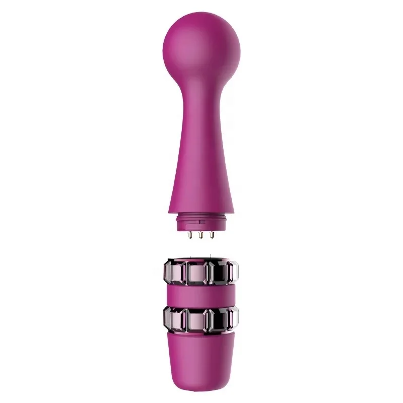 In Stock Wholesale Crystal Romantic Violet Massager Vibrator Electric  Women G-Spot Vagina Dildo Vibrator Adult Sex Toys