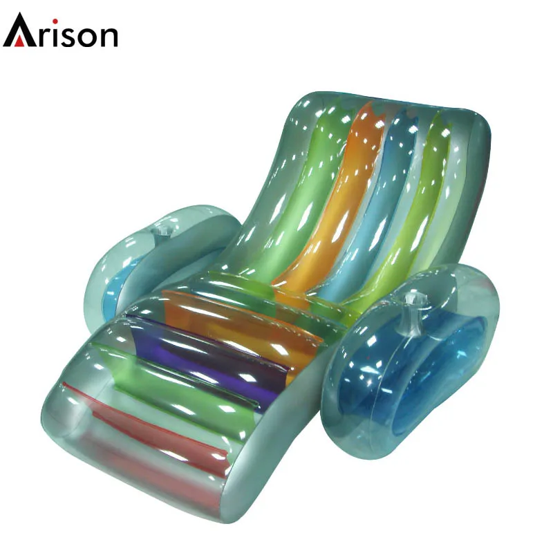 Colorful PVC inflatable pool water beach lounge chair