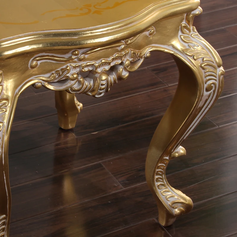 classical baroque furniture -Gilding golden foil royalty table