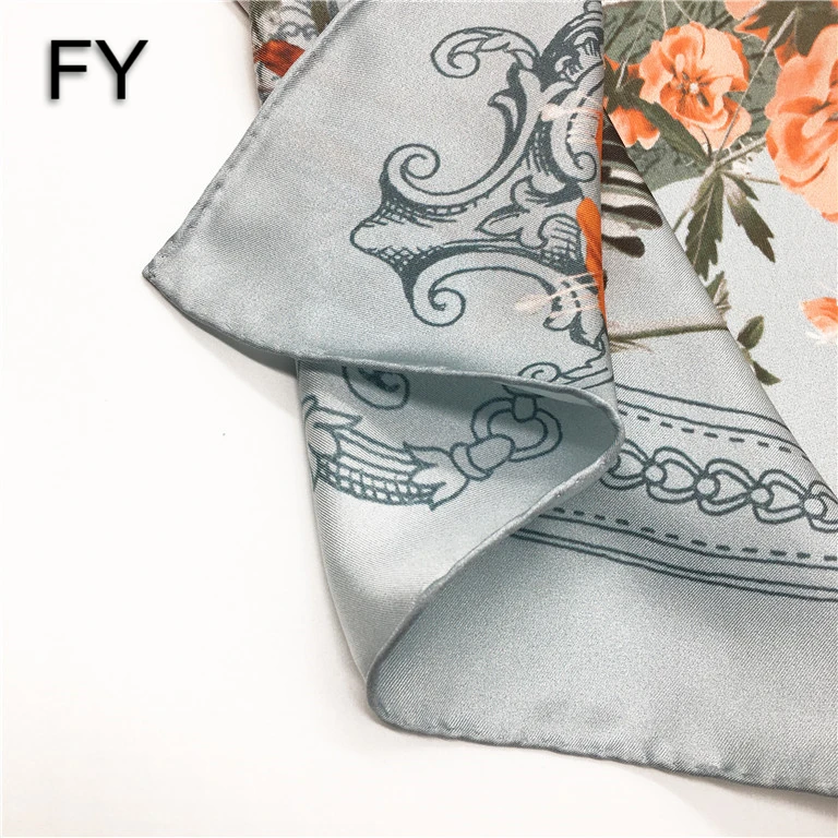 Factory Direct Hand Roll Digital 100% Silk Mosi Scarf